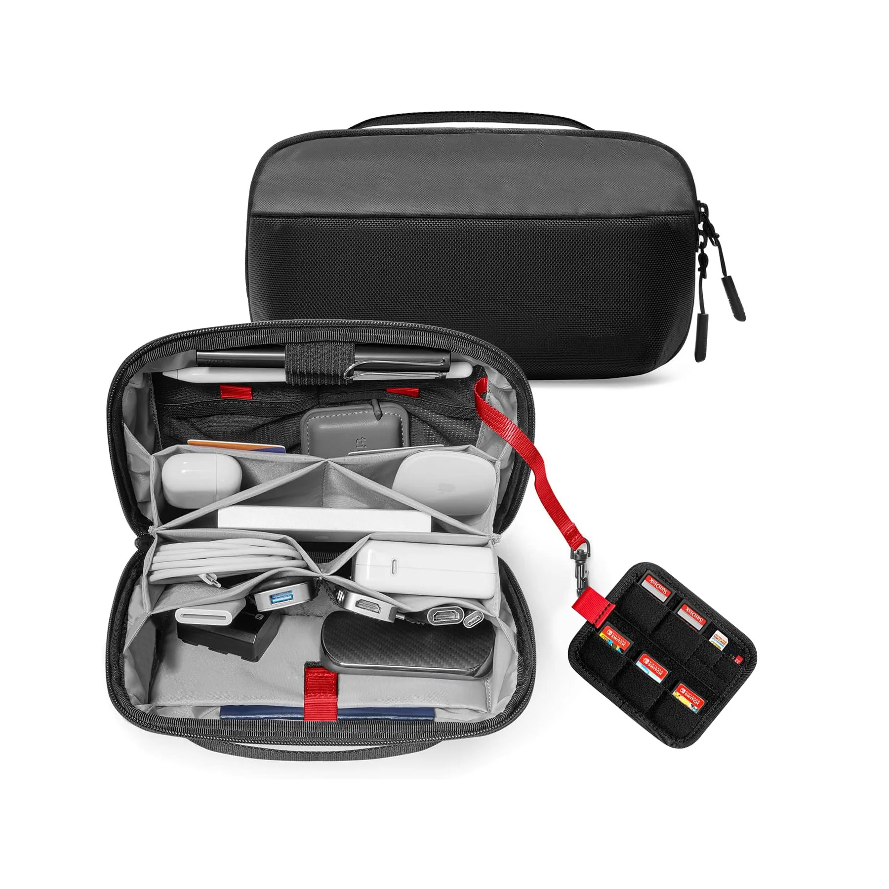 Tech Accessories Storage - 여행용 테크 오거나이저 파우치, 방수 다용도