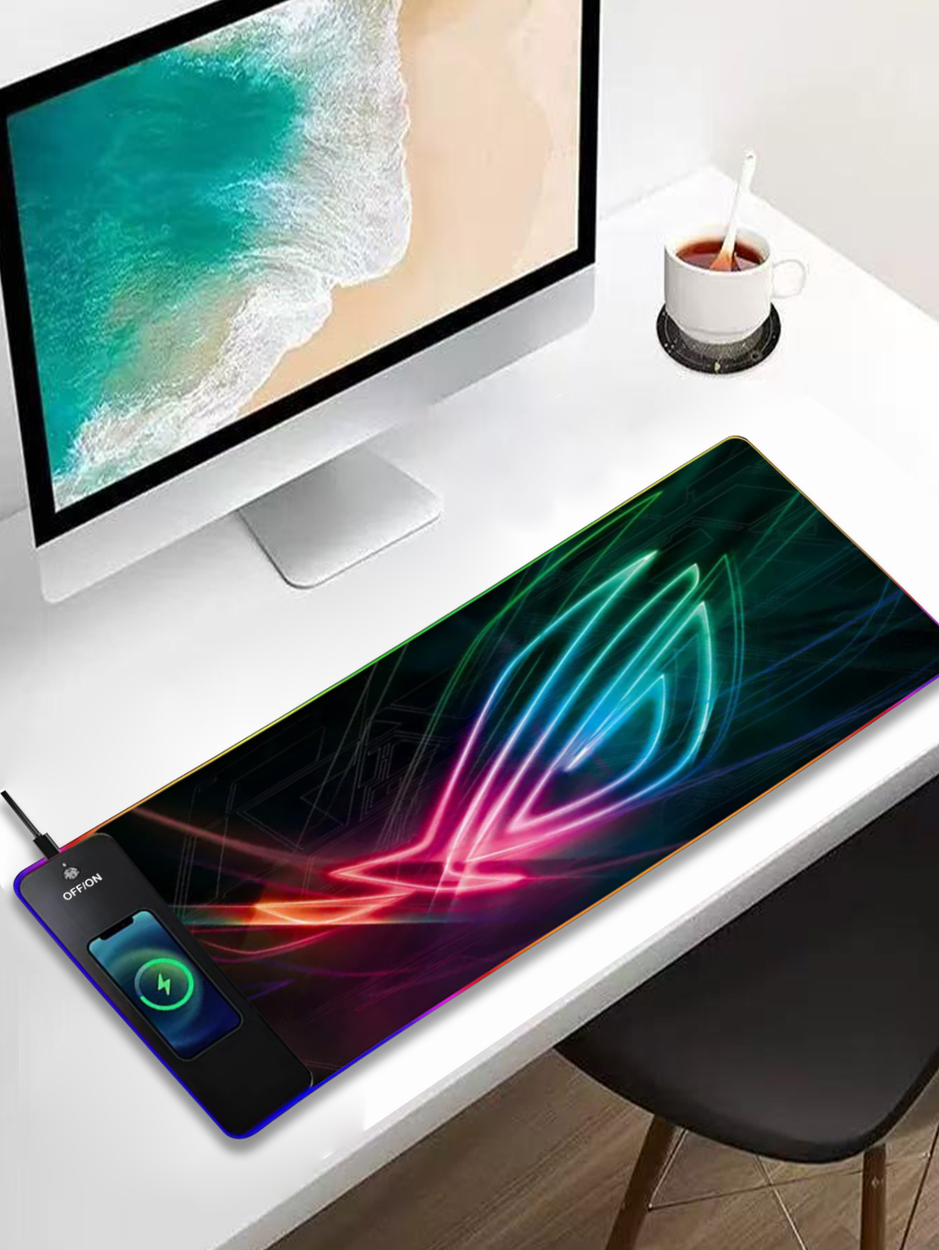 Mouse Charging Pad - RGB 조명 다기능 15W 무선 충전