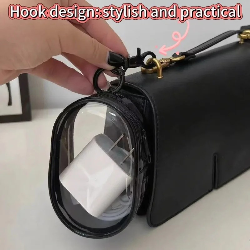 휴대용 여행 방수 데이터 케이블 보관 가방 투명 PVC - Travel Cable Organizer 리뷰 및 가격