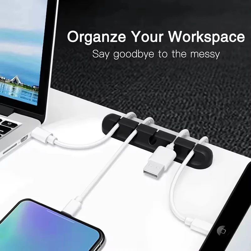 실리콘 USB 케이블 클립 와인더 정리기 원형 충전기  - Desk Cable Clip 리뷰 및 가격