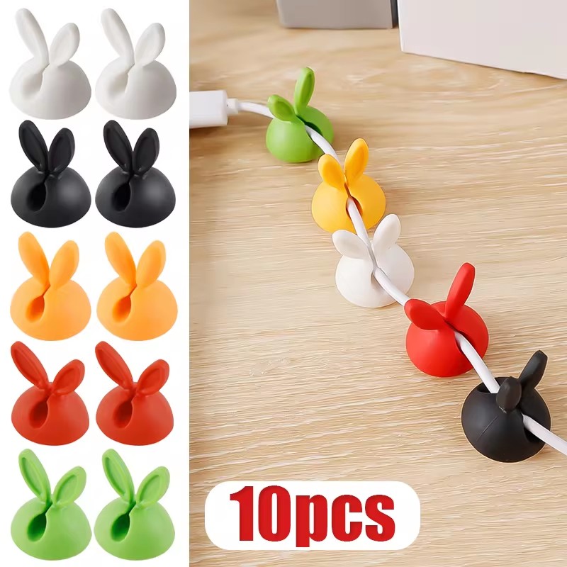 귀여운 토끼 귀 케이블 관리자, 데스크탑 자동차 대시  - Desk Cable Clip 리뷰 및 가격