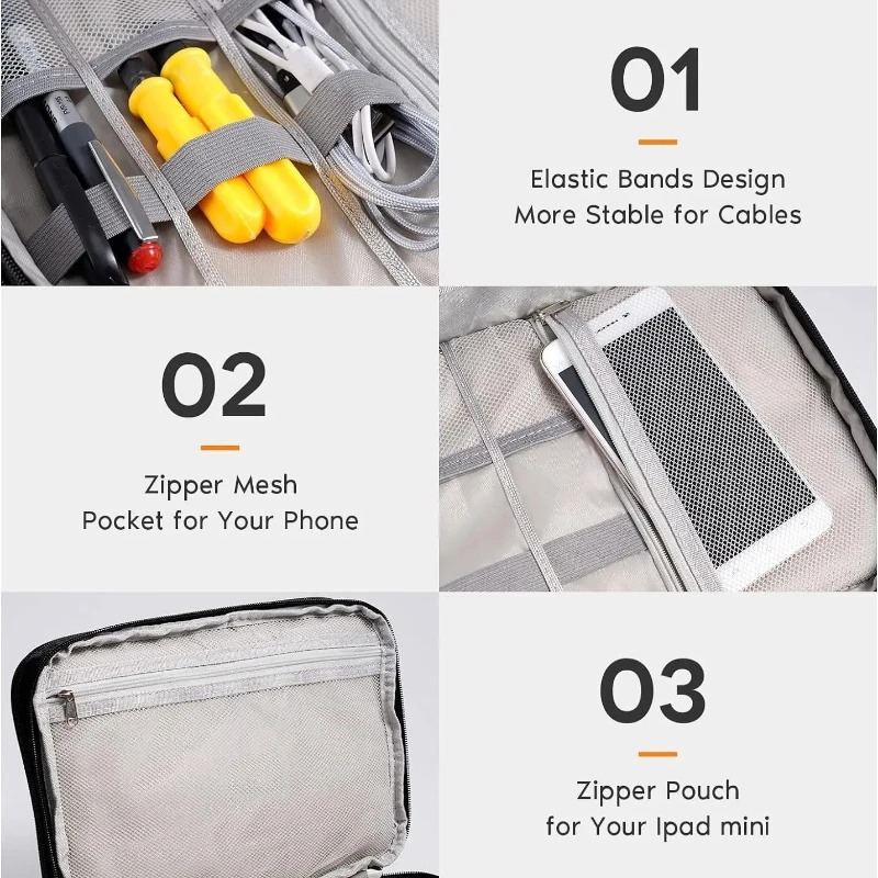 케이블 보관 가방 방수 디지털 전자 기기 정리함 휴대용 - Travel Cable Organizer 리뷰 및 가격