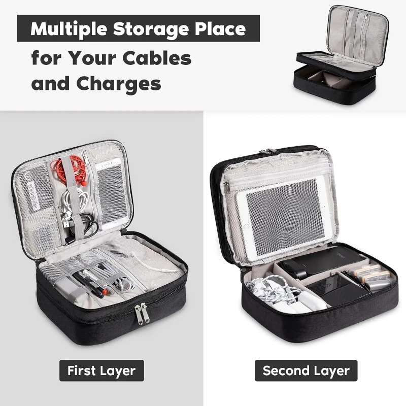 케이블 보관 가방 방수 디지털 전자 기기 정리함 휴대용 - Travel Cable Organizer 리뷰 및 가격