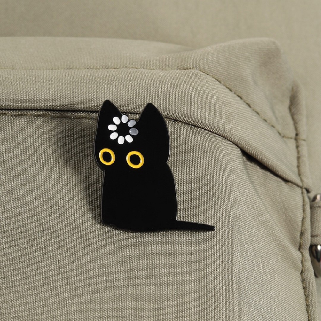 귀여운 검은 고양이 에나멜 핀 만화 재미있는 동물 브로 - Tech Accessories Backpack 리뷰 및 가격