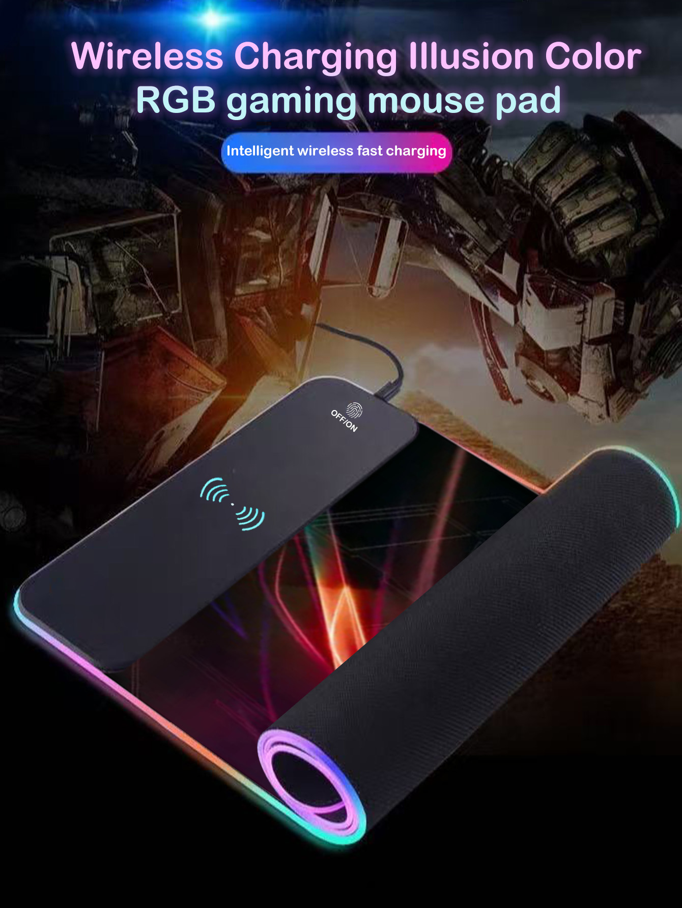 RGB 조명 다기능 15W 무선 충전 마우스 패드, 크 - Mouse Charging Pad 리뷰 및 가격