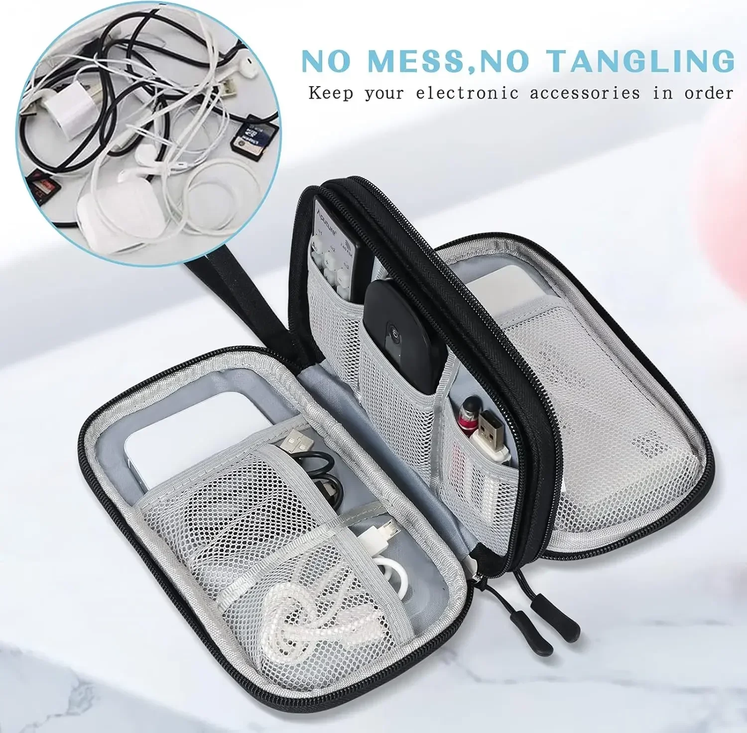 여행용 케이블 가방 휴대용 디지털 보관 파우치 충전기  - Travel Cable Organizer 리뷰 및 가격