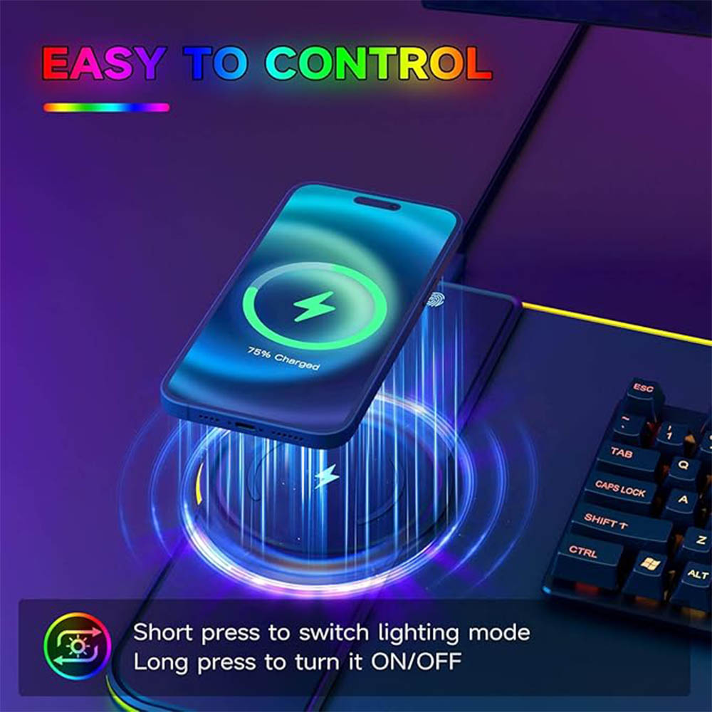 RGB 무선 충전 마우스 패드 15W 고속 충전 미끄럼 - Mouse Charging Pad 리뷰 및 가격