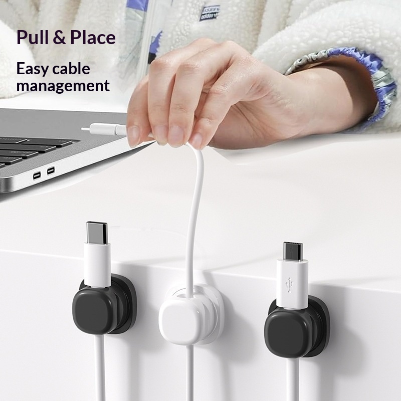 6Pcs 멀티 컬러 회전식 케이블 정리기 멀티 와이어  - Desk Cable Clip 리뷰 및 가격