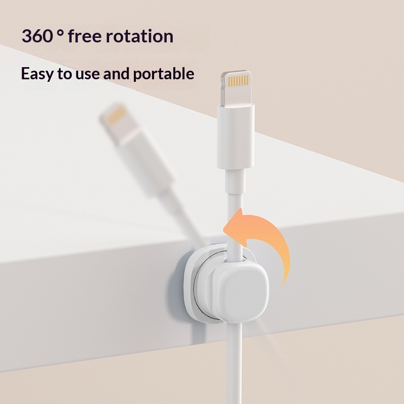 6Pcs 멀티 컬러 회전식 케이블 정리기 멀티 와이어  - Desk Cable Clip 리뷰 및 가격