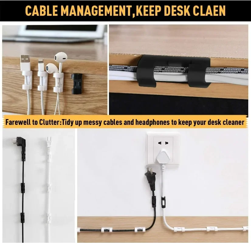 와이어 홀더 벽걸이 케이블 클립 자가 접착식 코드 정리 - Desk Cable Clip 리뷰 및 가격
