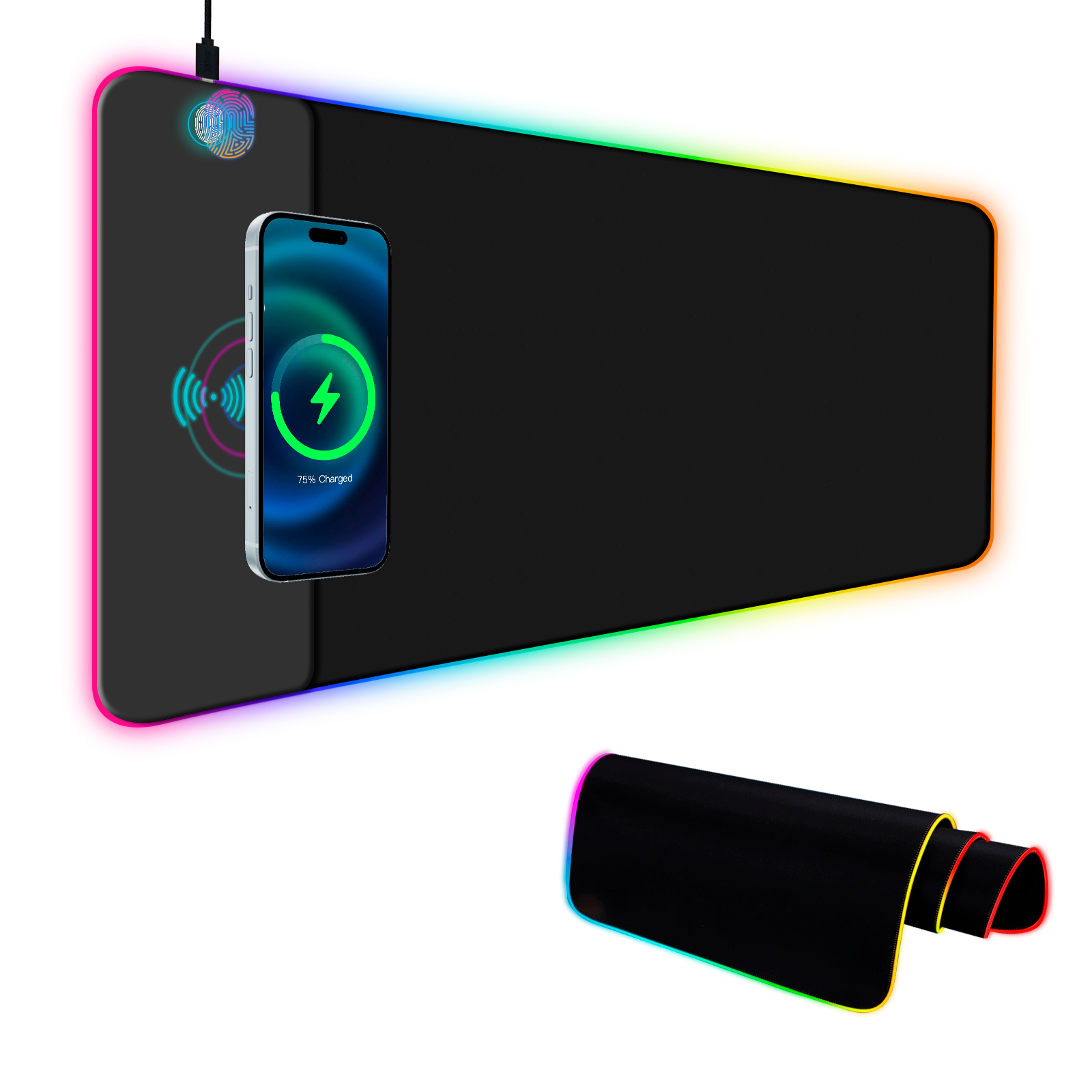 무선 충전 RGB 게이밍 마우스 패드, LED 마우스  - Mouse Charging Pad 리뷰 및 가격